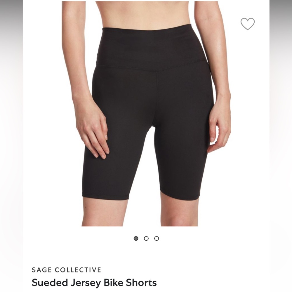 Sage Collective Sueded Jersey Bike Shorts in Black (Size Small)